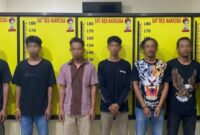 Enam diduga tersangka kelompok jaringan narkoba sabu dan gaja berhasil diamankan tin opsnal Narkoba polres Kerinci dalam operasi sejab selama 5 hari