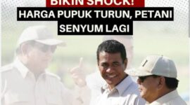 Disaat geopolitik dunia memanas, melalui kebijakan Presuden Prabowo Subianto menurunkan harga pupuk bersubsidi untuk petani sebesar 20 persen