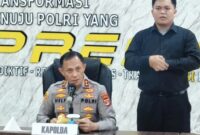 Kapolda Lampung  Irjan Pol  Helfi Assegaf saat memberikan keterangan, menegaskan 
dan memerintahkan seluruh jajaran kepolisian Kapolda Lampung  untuk menindak tegas pelaku begal dan curanmor dengan tindakan tembak di tempa, mou coba main main silakan.