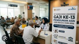 Pencairan
Gaji ke 13 bagi pensiun Apratur Sipil Negara(ASN) akan mulai akan dicairkan oleh PT Taspen (Persero) dan memastikan  dilakukan pada 2 Juni 2026. Belum ada regulasi kenaikan gaji.