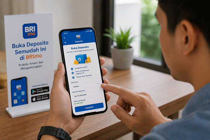 Tanpa Ribet ke Bank, Deposito BRI Kini Hadir Lebih Praktis Lewat BRImo