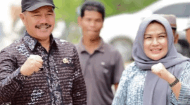 Bupati Kerinci Monadi bersama Kadis PU Maya Novefri yang di tunjuk sebagai Plt Direktur Perumda Tirta Sakti 2026