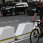 Foto: Jalur Sepeda Permanen di Jalan Sudirman-Thamrin (CNBC Indonesia/ Muhammad Sabki)