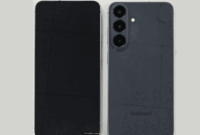 Bocoran tampilan Samsung Galaxy S26 FE yang dibagikan WPC. Ponsel ini tampak mengusung modul kamera yang mirip dengan seri Galaxy S26. (WPC)