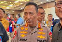 Kapolri Jenderal Listyo Sigit Prabowo usai pembukaan Kongres III KPBI di Hotel Acacia, Senen, Jakarta Pusat, Minggu (7/6/2026). Foto: Nauval Pratama/kumparan