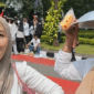 Aksi unjuk rasa mendukung Program Makan Bergizi Gratis (MBG) digelar di kawasan Monumen Nasional (Monas), Jakarta Pusat, Senin (22/6/2026). 