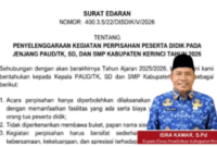 Pemkab Kerinci Instruksikan Perpisahan Sekolah Sederhana dan Hemat.