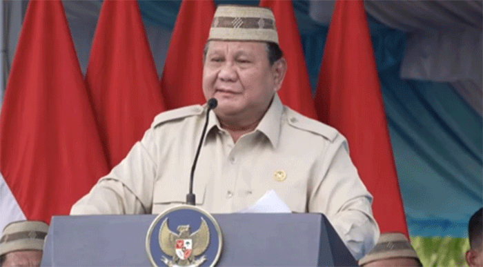 Presiden Prabowo berpidato di Puncak Pekan Nasional Petani Nelayan XVII 2026, Gorontalo, 24 Juni 2026 Foto: Dok. YouTube Setpres