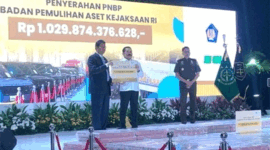 Menteri Keuangan (Menkeu) Purbaya Yudhi Sadewa saat menghadiri penyerahan PNBP di Kejagung. (Foto: detikcom)