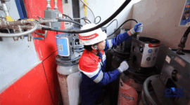 Tabung CNG (Compressed Natural Gas) 3 kilogram sebagai alternatif pengganti LPG 3 kg.