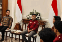 Wakil Presiden (Wapres) Gibran Rakabuming Raka bertemu demonstran dari kalangan mahasiswa di Istana Wakil Presiden Jakarta, Senin (15/6) (Biro Pers, Media, dan Informasi Sekretariat Wakil Presiden)