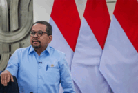 Kepala Bakom RI Muhammad Qodari bersiap memberikan keterangan pers terkait pembaruan PHTC