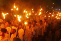 Maraknya Pawai obor Menyabut 1Muharan 1447 Hijriah Kota Sungai Penuh, diikuti ribuan santri, Pelajar , masyarakat peseta pawai dilepas Walikota Sungai Penuh Alfin SH dan dihadiri Unsur Forkompinda.