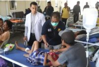 Warga terdampak mencapai 912 kepala keluarga dengan total 1.412 jiwa.
BPBD juga mencatat sebanyak 42 warga mengalami luka ringan dan 13 orang lainnya mengalami luka berat. Seluruh korban telah mendapatkan penanganan medis dari puskesmas dan RSUD Torabelo.