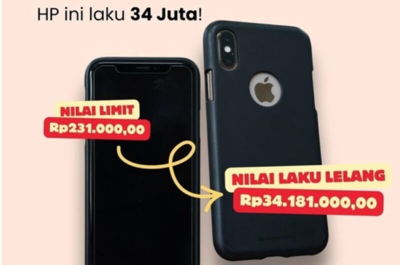 iPhone XS 64 GB: nilai limit Rp231.000, terjual Rp34.181.000.dilelang KPK.
