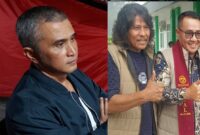 Koordinator khitanan massal Minang Kerinci (Minker) ke 13 Tahun 2026, Yudi, Penasehat Minker Khairil Amril bersama Wali Kota Sungai Penuh Alfin,SH.