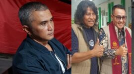 Koordinator khitanan massal Minang Kerinci (Minker) ke 13 Tahun 2026, Yudi, Penasehat Minker Khairil Amril bersama Wali Kota Sungai Penuh Alfin,SH.