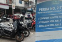 Tarik Parkir Jalan Umum Kota Sungai Penuh dikenakan 100 persen dari Perda no 2 tahun 2016.