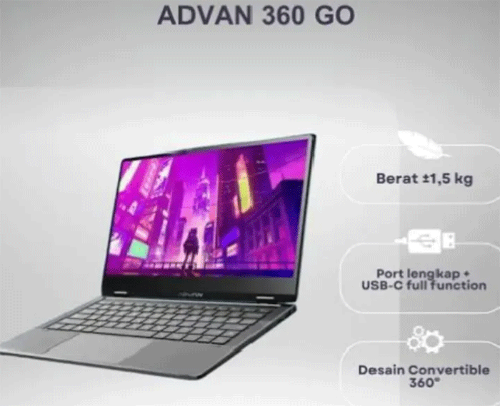 Review Advan 360 Go: Laptop Hybrid Terjangkau Terbaik untuk Mahasiswa 2026 