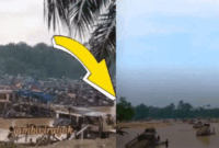 VIRAL rakit penambangan emas tanpa izin (PETI) yang lokasinya diduga di Sungai Batanghari wilayah Kabupaten Tebo. (IG jambiviraljok) 