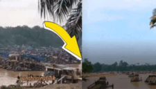 VIRAL rakit penambangan emas tanpa izin (PETI) yang lokasinya diduga di Sungai Batanghari wilayah Kabupaten Tebo. (IG jambiviraljok)