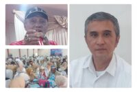 Ketua Satu Alnumi SMP Negeri 2 Sungai Penuh Yudi Firman, Pendendang KIM Siman dan albumin Lintas Generasi ikut menyimak mengusi angka.k