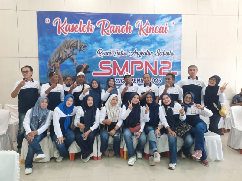 Alumni tahun 1991 SMP Negeri 2 Sungai Penuh yang ikut hadir rauni Akbar lintas Generasi tahun 2026.