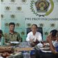 Ketua PWI Provinsi Jambi, H Ridwan Agus Depati, Pimpin Rakor Dengan seluruh pengurus harian yang baru dikukuhkan 