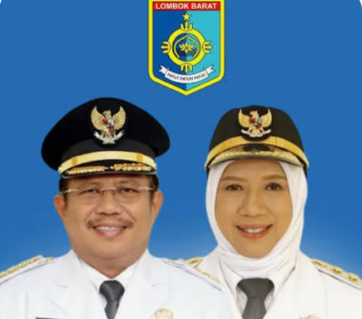 Bupati Lombok Barat Lalu Ahmad Zaini dan  Wakilnya Hj. Nurul Adha.masa jabatan periode 2025-2030.