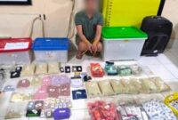 Barang Bukti Ribuan Pil Ekstesi Dan Jenis Barkoba Polda Riau.