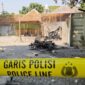 TKP Bentrokan maut satu korban  digaris line polisi.