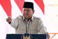 Presiden Prabowo Subianto saat berpidato. Presiden RI Prabowo Subianto menyatakan ketidaksetujuannya terhadap paham ekonomi neoliberal.(Dok Sekretariat Presiden)