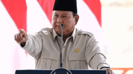 Presiden Prabowo Subianto saat berpidato. Presiden RI Prabowo Subianto menyatakan ketidaksetujuannya terhadap paham ekonomi neoliberal.(Dok Sekretariat Presiden)