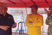 Ketua Perbakin Kota Sungai Penuh Irwanto,Bupati Kerinci Monadi,Dandim 0417 Kerinci Letkol Inf. Eko Siswanto, S.Hub.Int., M.I.P. acara pembukaan turnamen piala Bergilir Ketua Perbakin  Jambi