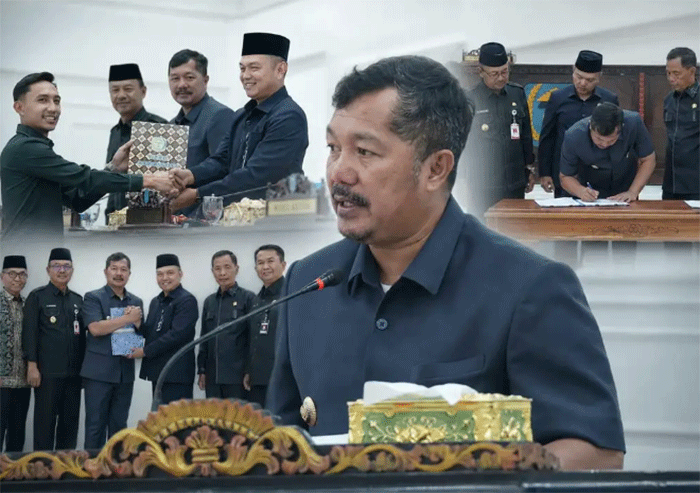 Bupati Kericni Monadi Menyampaikan Pendapat Akhir KUA-PPAS Perubahan 2026.