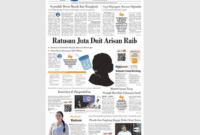 eadline koran harian pagi Tribun Jambi edisi, Senin, 3 Agustus 2026, terkait dugaan arisan bodong di Kabupaten Merangin