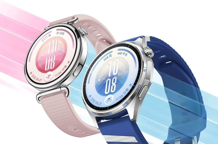 Tampilan Huawei Watch GT 7 (kanan) 46 milimeter dalam warna Deep Blue dan (kiri) 41 milimeter dalam warna Cherry Blossom Pink. (ANTARA/situs web Huawei China)