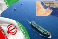 Kolase foto Iran dan Selat Hormuz