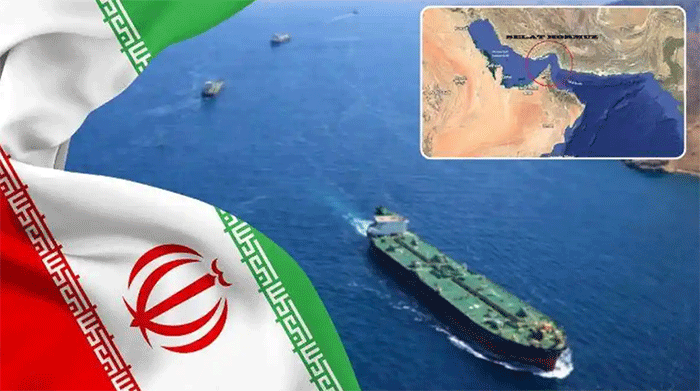 Kolase foto Iran dan Selat Hormuz