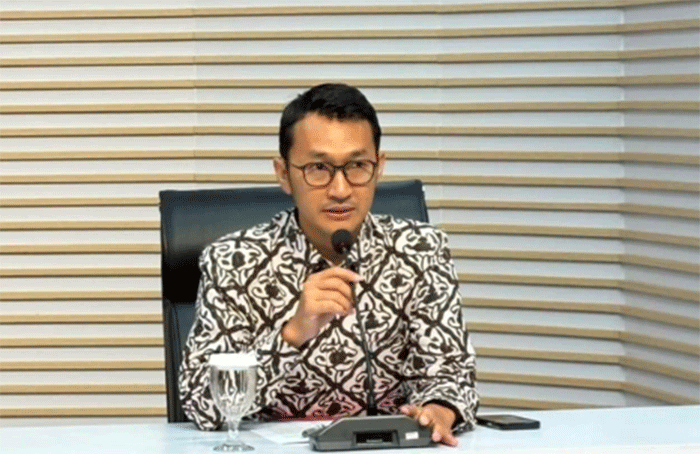 Jubir KPK Budi Prasetyo menyampaikan keterangan terkait kasus suap hingga gratifikasi di lingkungan Pemerintah Kabupaten Lombok Barat