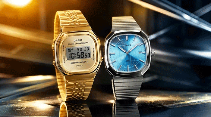 Casio A140WE dan END. x Timex 1981 Reissue. Foto: Gizmochina /Edited by Abu Bakar Boli/


