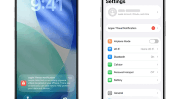 Peringatan ancaman spyware ke pengguna Apple. Foto: dok. Apple