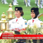 Nindya Eltsani Fawwaz, saat bertugas membawa bendera pusaka Merah Putih menaiki Kereta Kencana Garuda Prabayaksa. Tangkapan Layar