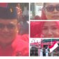 Ketua DPC PDIP kita Sungai Penuh Hardizal, Sekjen Nasrullah, Ketua Pekaksanan Nurhadiah pebgibaran bendera Merah putih.