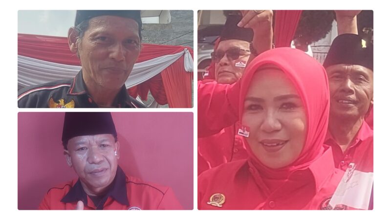Alek Ketua PAC Sungai bungkal, M Latif ketua PAc Tanah Kampung, Nurhadia, Ketua Pelaksana HUT RI ke 81 Kemerdekan PDIP KOTA Sungai Penuh.