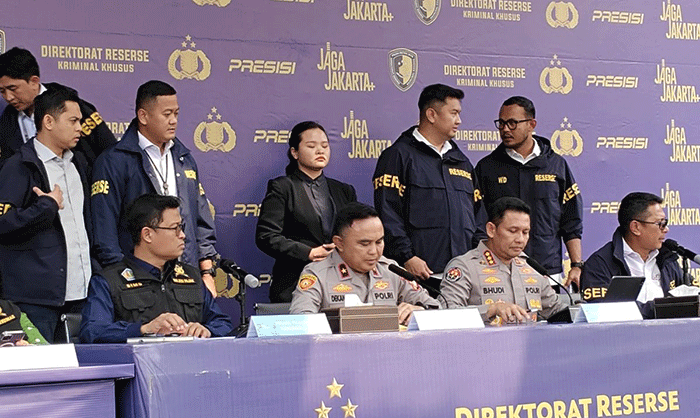 Wakapolda Metro Jaya, Brigjen Pol Dekananto Eko Purwono saat konferensi pers di Jakarta, Rabu (19/8/2026) (ANTARA/Ilham Kausar)