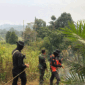 Tim satbrimob Polda Jambi saat patroli di lahan konservasi Gajah. (ANTARA/HO/Humas Polda Jambi)