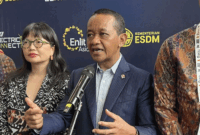 Menteri Energi dan Sumber Daya Mineral (ESDM) Bahlil Lahadalia memberi keterangan setelah menghadiri acara Electricity Connect 2026 yang digelar di Tangerang, Banten, Selasa (22/9/2026). (ANTARA/Putu Indah Savitri)