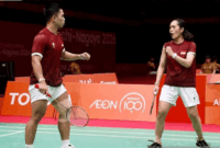 Ganda campuran Indonesia Amri Syahnawi/Nita Violina Marwah berpotensi memperoleh medali perunggu setelah melaju ke babak semifinal bulu tangkis Asian Games Aichi-Nagoya 2026