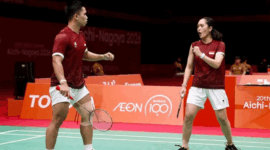 Ganda campuran Indonesia Amri Syahnawi/Nita Violina Marwah berpotensi memperoleh medali perunggu setelah melaju ke babak semifinal bulu tangkis Asian Games Aichi-Nagoya 2026